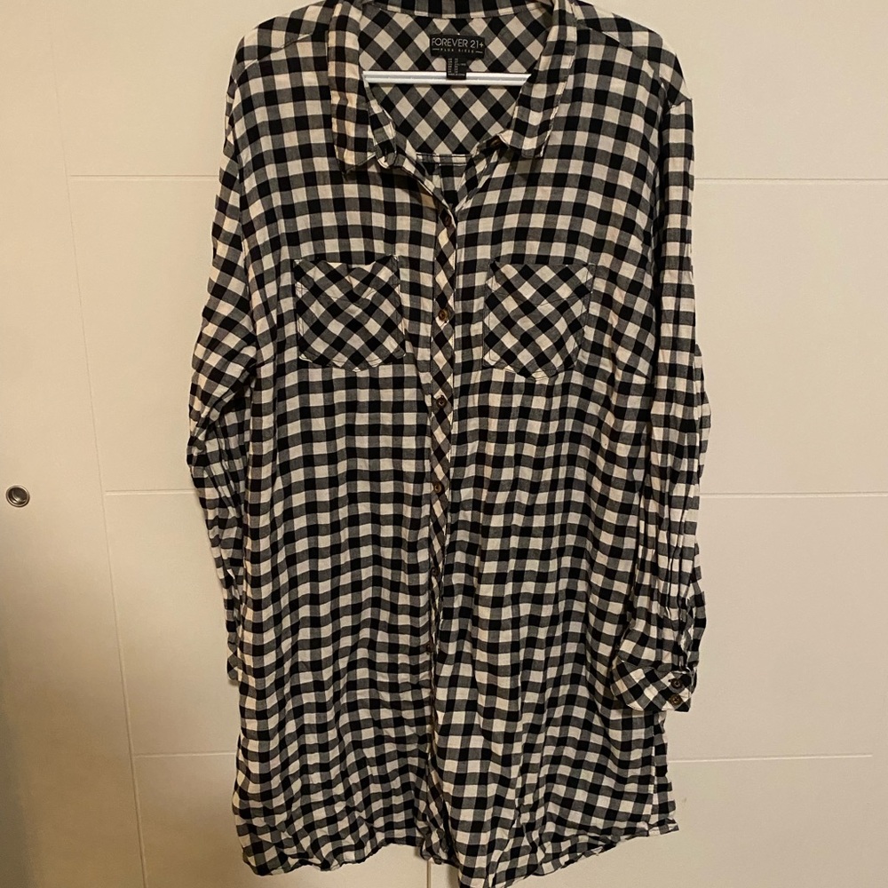 Forever 21 Gingham Shirt Dress